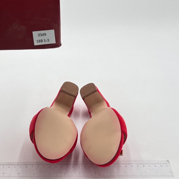 YDN Women Summer Open Toe Stacked Low Heel Sandals Faux Suede Slide - Picture 6 of 6